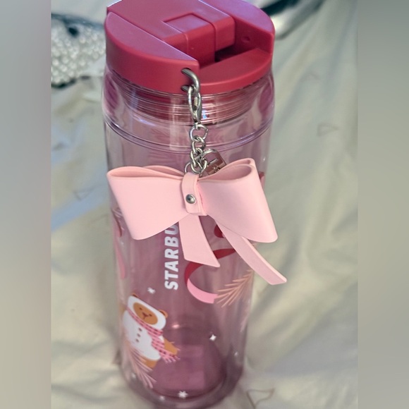 Starbucks Pink and Maroon 2025 Bear Water Bottle. NWT - Picture 2 of 4